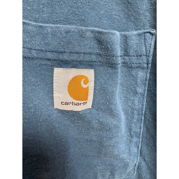 Carhartt Men’s Short Sleeve Henley T Shirt Blue Sz XL Original Fit Workwear - Picture 4 of 8